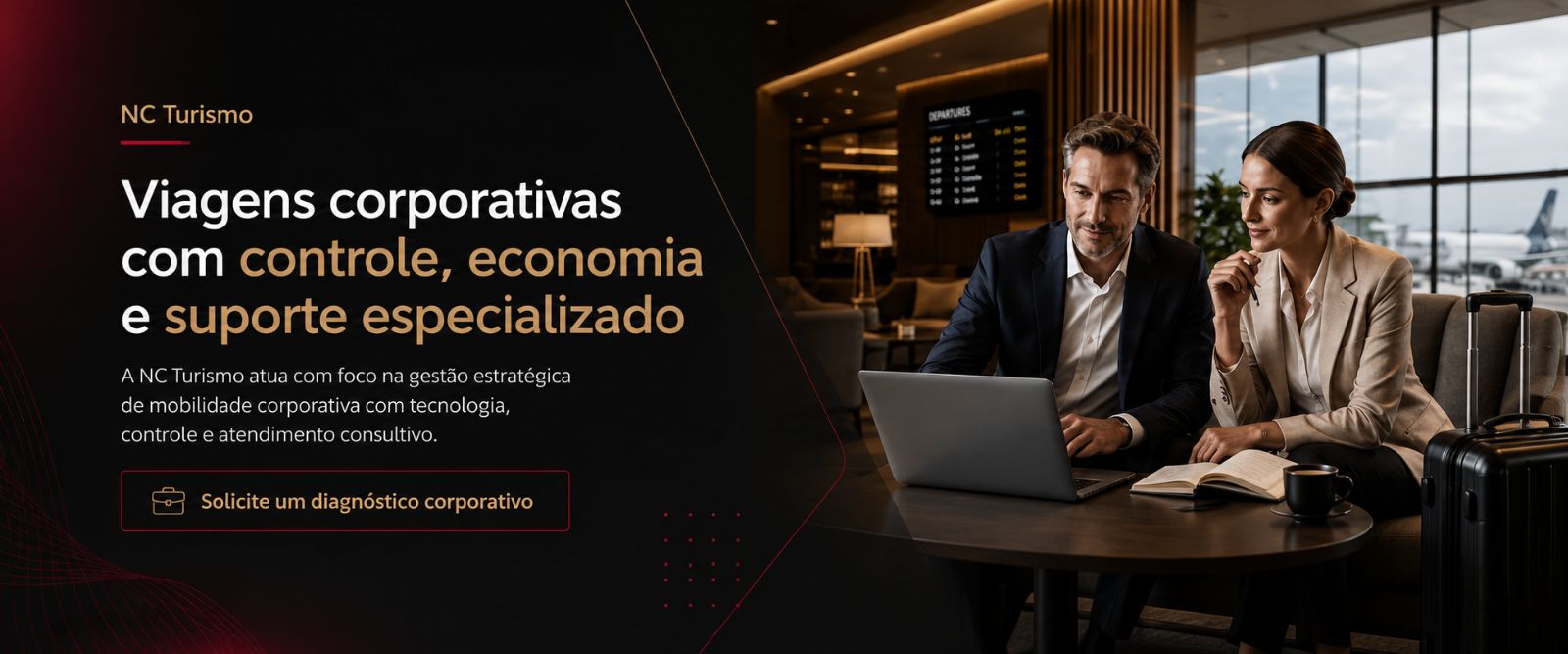 Viagens corporativas com controle, economia e suporte especializado